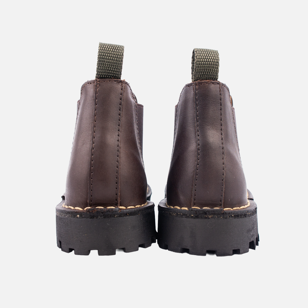 HippoCreek Breeze Ladies Full Grain Choc Leather Chelsea Boot