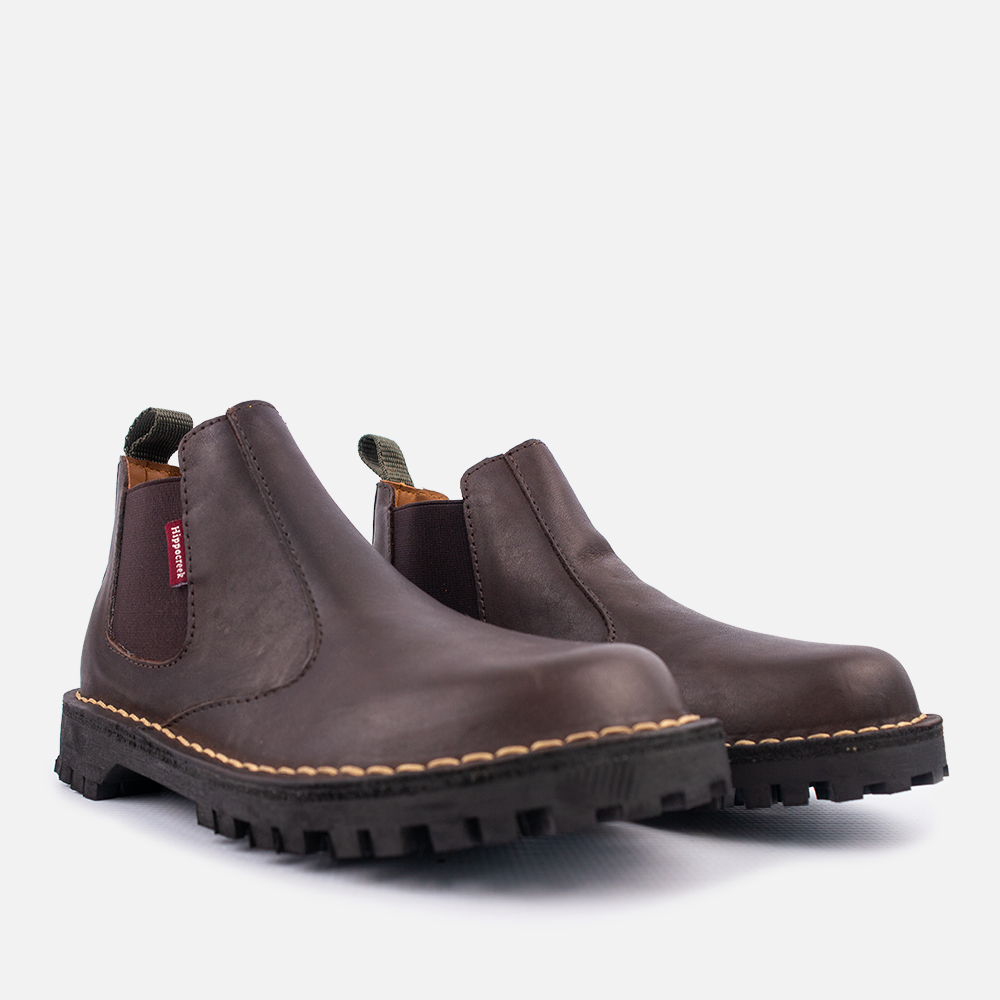 HippoCreek Breeze Ladies Full Grain Choc Leather Chelsea Boot