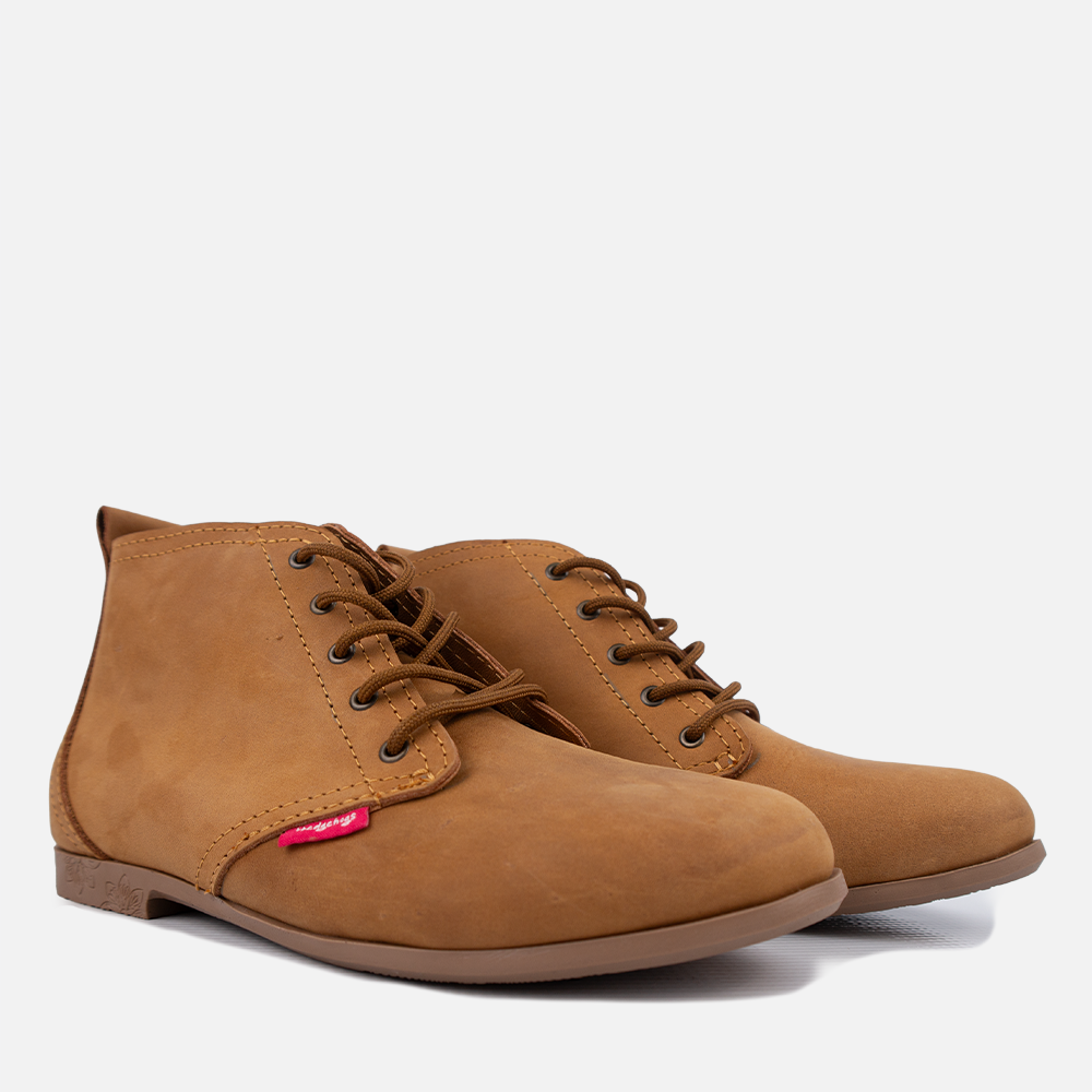 Hedgehogs Demi Houston Tan Women’s Leather Lace-Up Mid-Boot