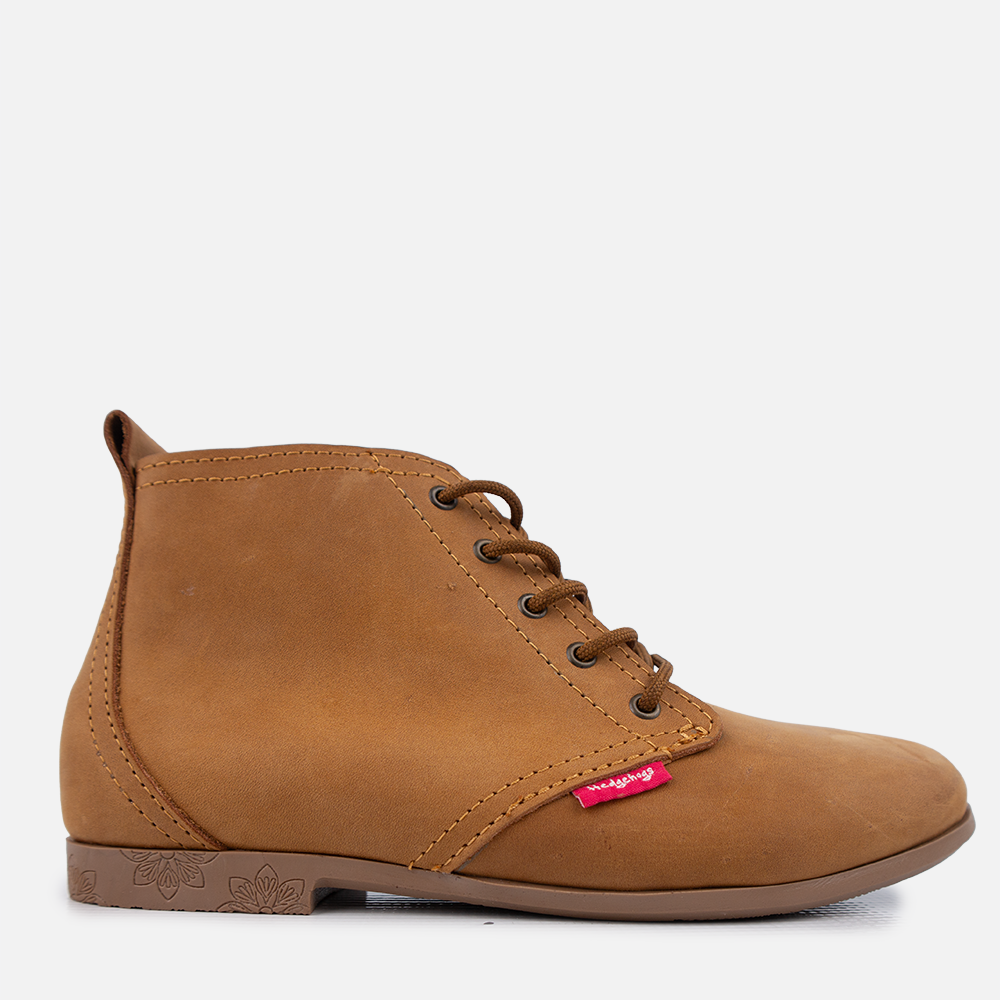 Hedgehogs Demi Houston Tan Women’s Leather Lace-Up Mid-Boot