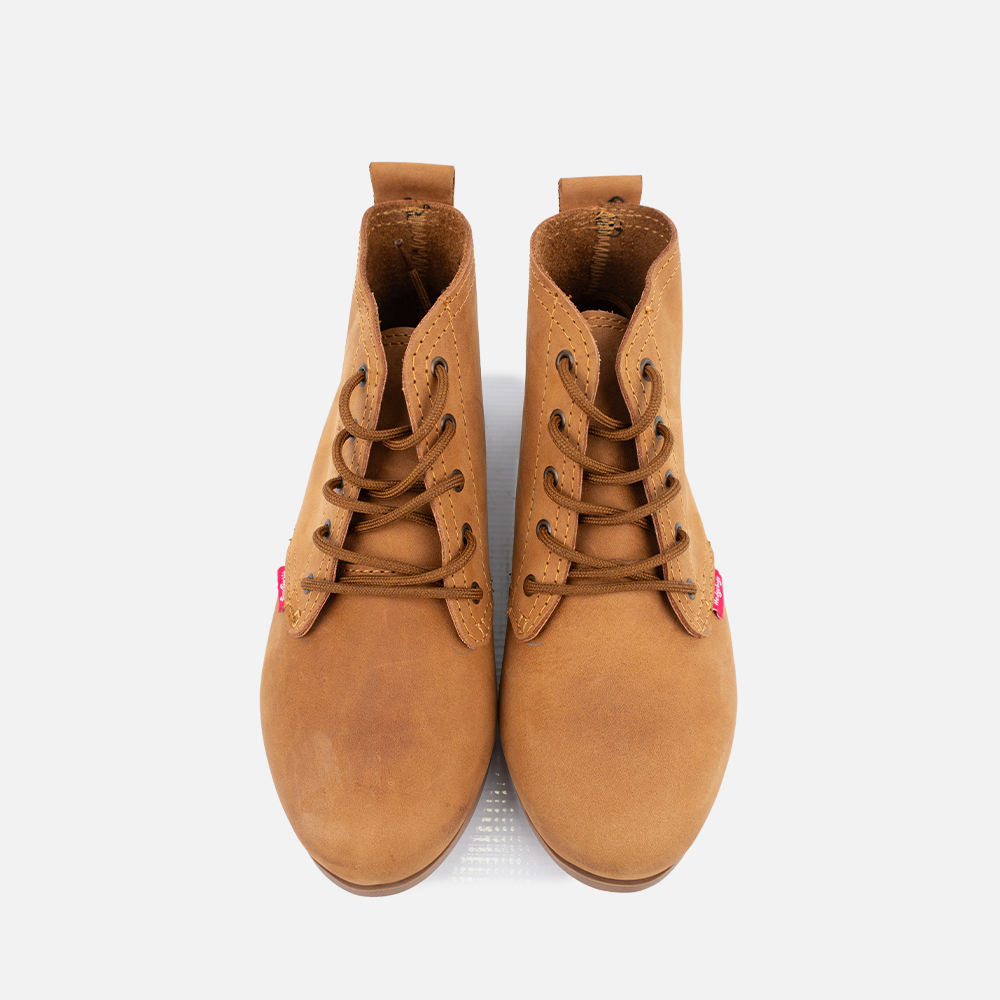 Hedgehogs Demi Houston Tan Women’s Leather Lace-Up Mid-Boot