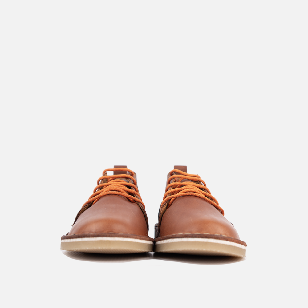 HippoCreek Youths Owl Leather Boot Cognac