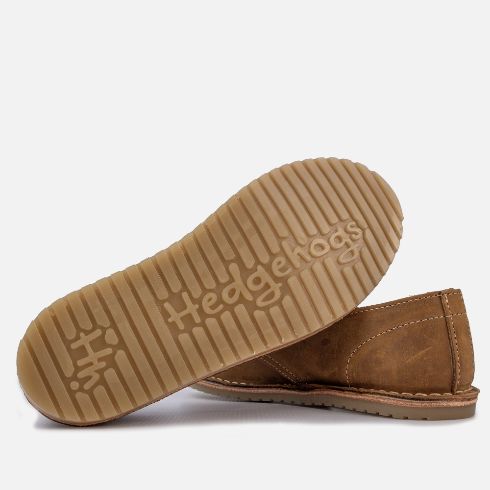 Sole view of the branded Hedgehogs sole on the Michelle shoe.