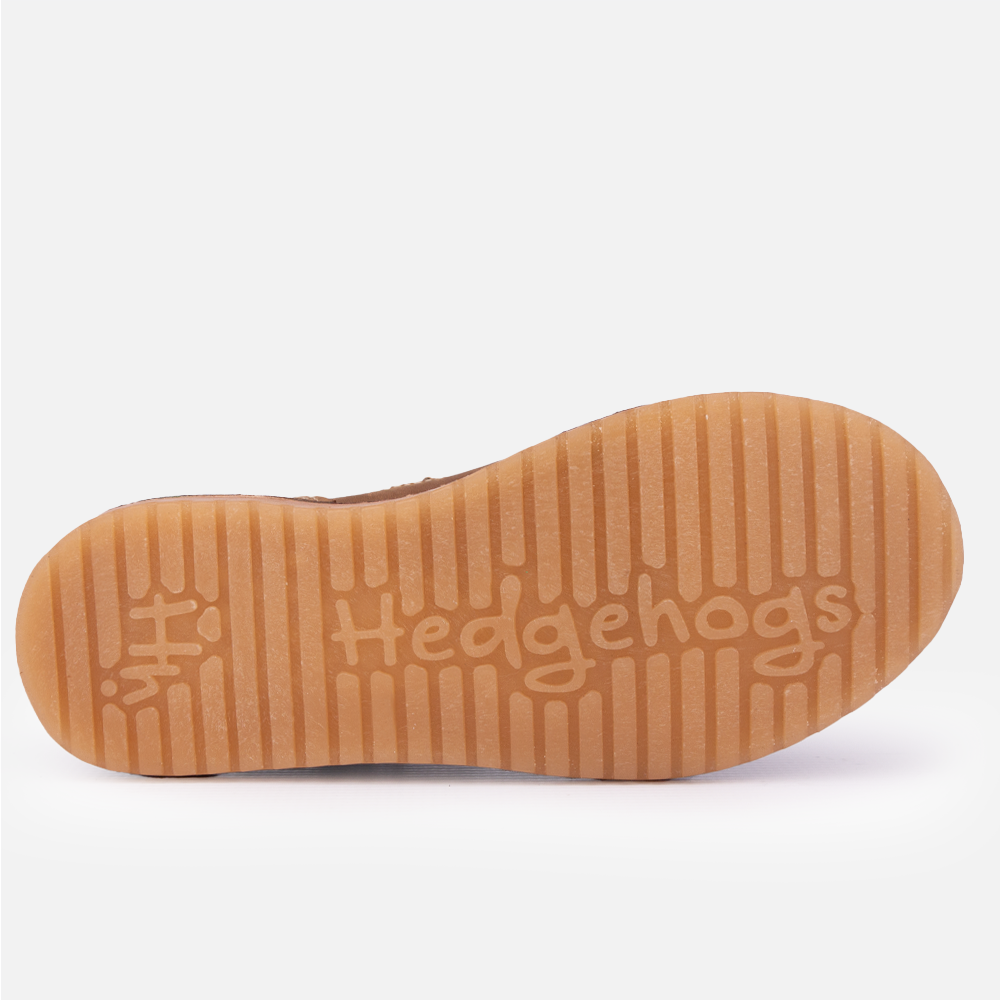 View of the Hedgehogs branded sole on the Milah shoe.