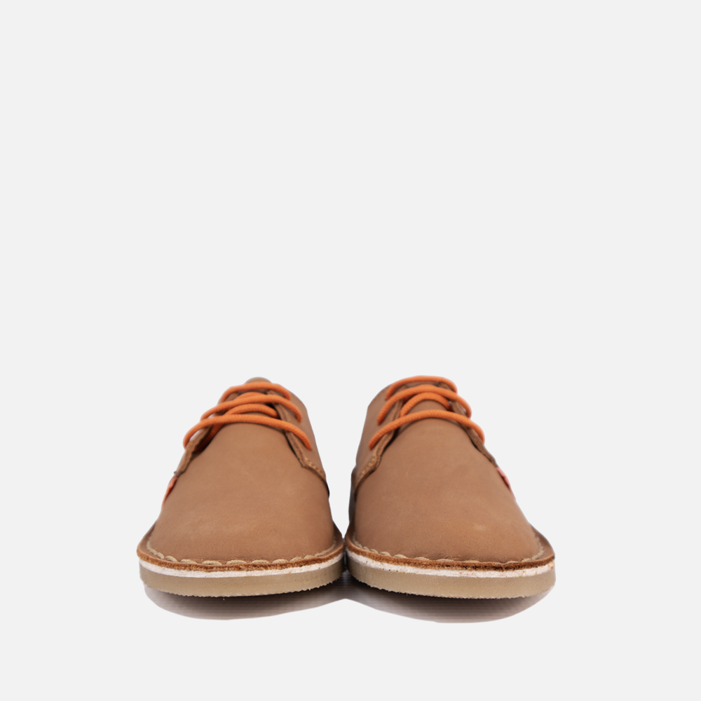 Pair of tan leather HippoCreek kids vellies.