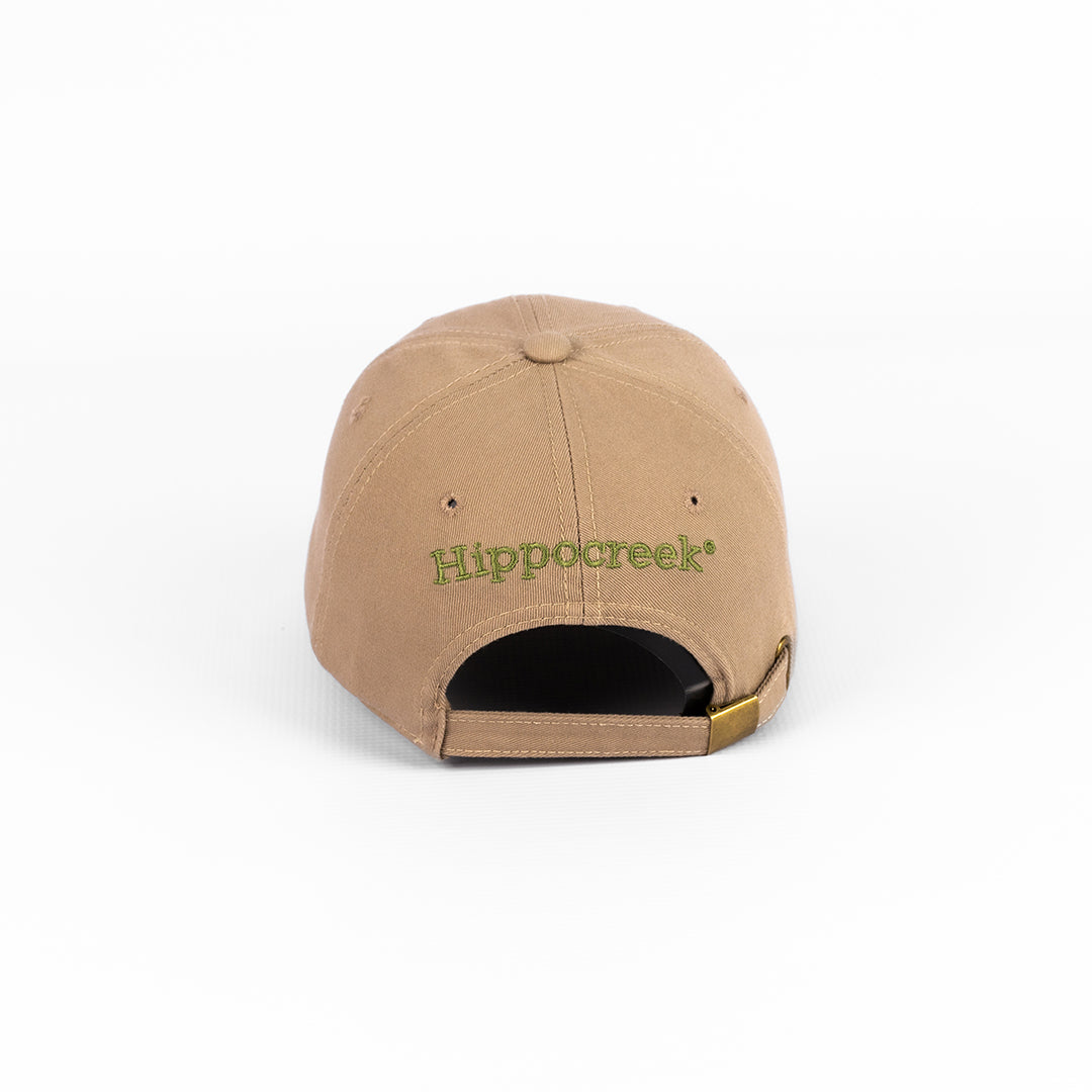 Rear view of the Khaki Cap, showing the adjustable strap closure and cotton twill material.