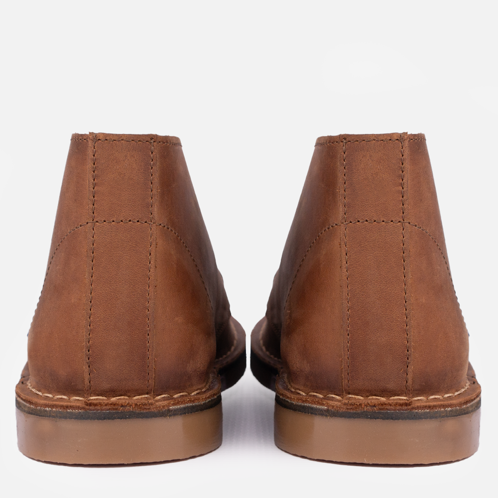 Rear view showing the stitch detail on the Wolf Rock Dalton Men's Premium Leather Shoe.